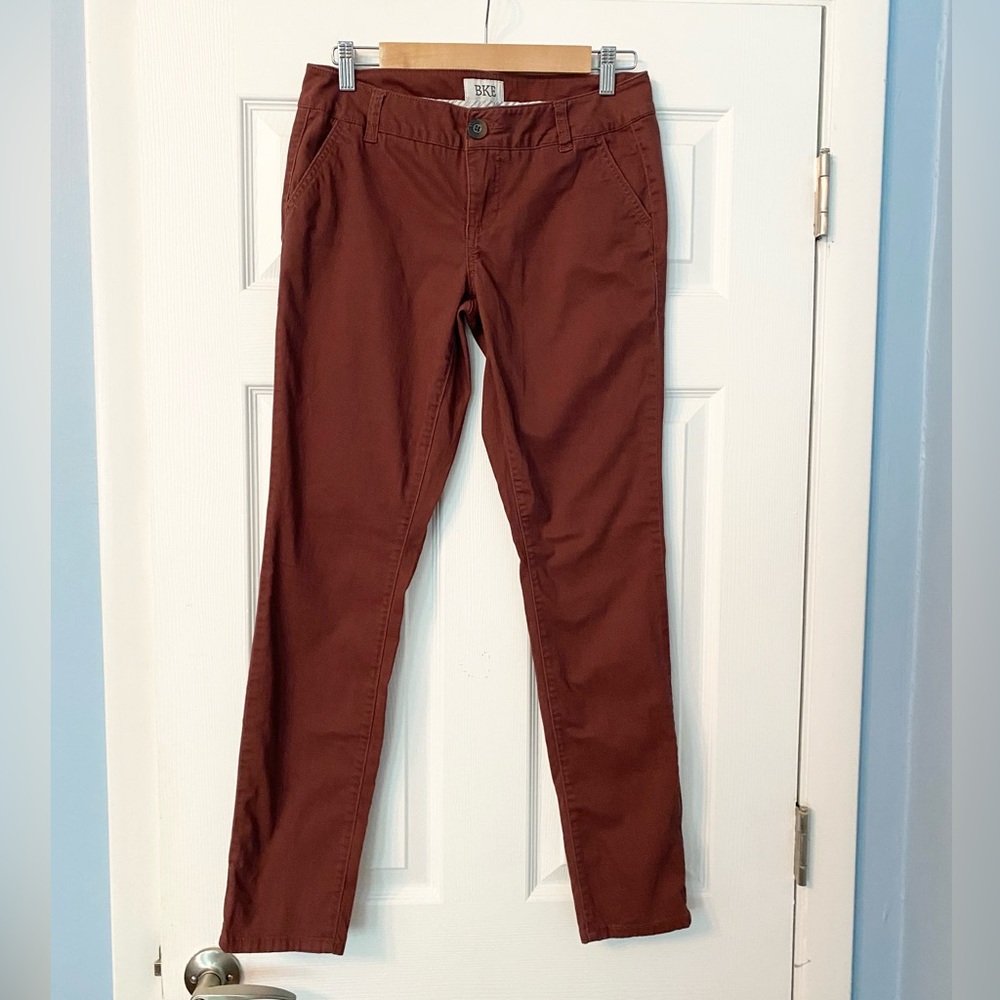 BKE Mollie Skinny Maroon Brown Pants